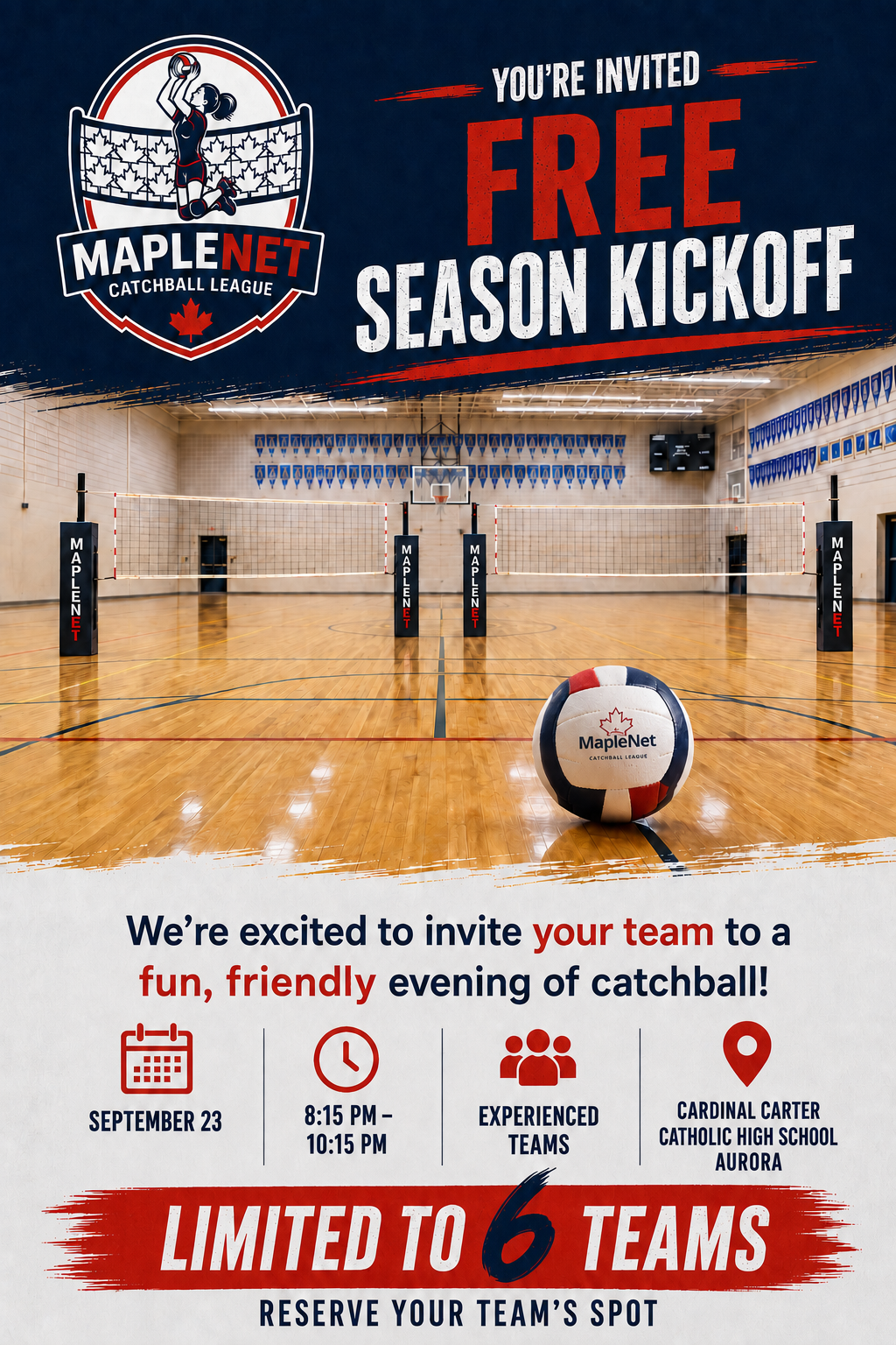 Free Season Kickoff — MapleNet Catchball League